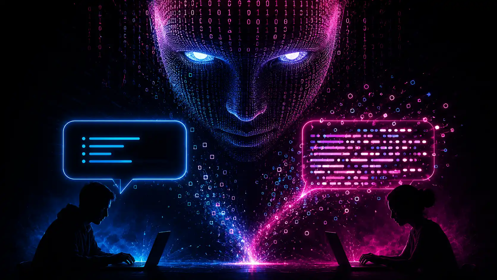 Dramatická digitálna tvár umelej inteligencie sleduje dva rozdielne typy promptov, jeden stručný a druhý dlhší s viacerými tokenmi.