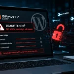 Ilustrácia zraniteľnosti pluginu Gravity SMTP vo WordPresse, ktorá môže viesť k odhaleniu API kľúčov a ohrozeniu citlivých údajov.