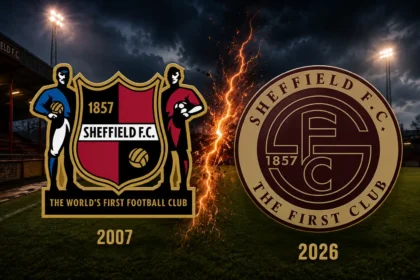 Staré vs nové logo Sheffieldu FC