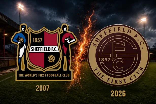 Staré vs nové logo Sheffieldu FC