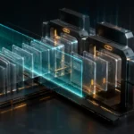 Falošný červený databázový záznam preniká automatizovaným overovacím procesom, zatiaľ čo ostatné záznamy kontroluje forenzný sken.
