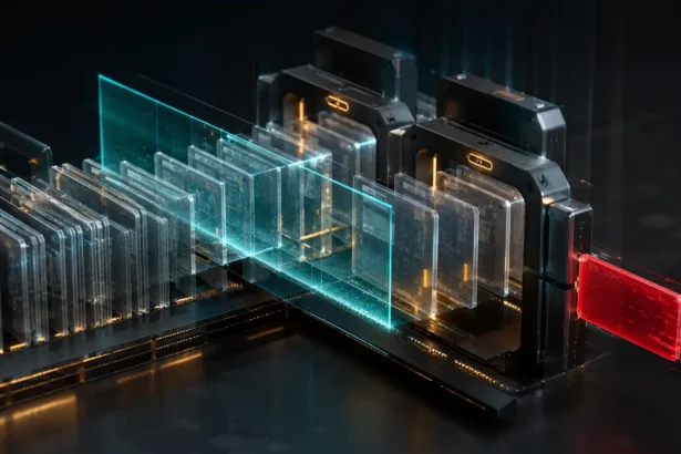 Falošný červený databázový záznam preniká automatizovaným overovacím procesom, zatiaľ čo ostatné záznamy kontroluje forenzný sken.