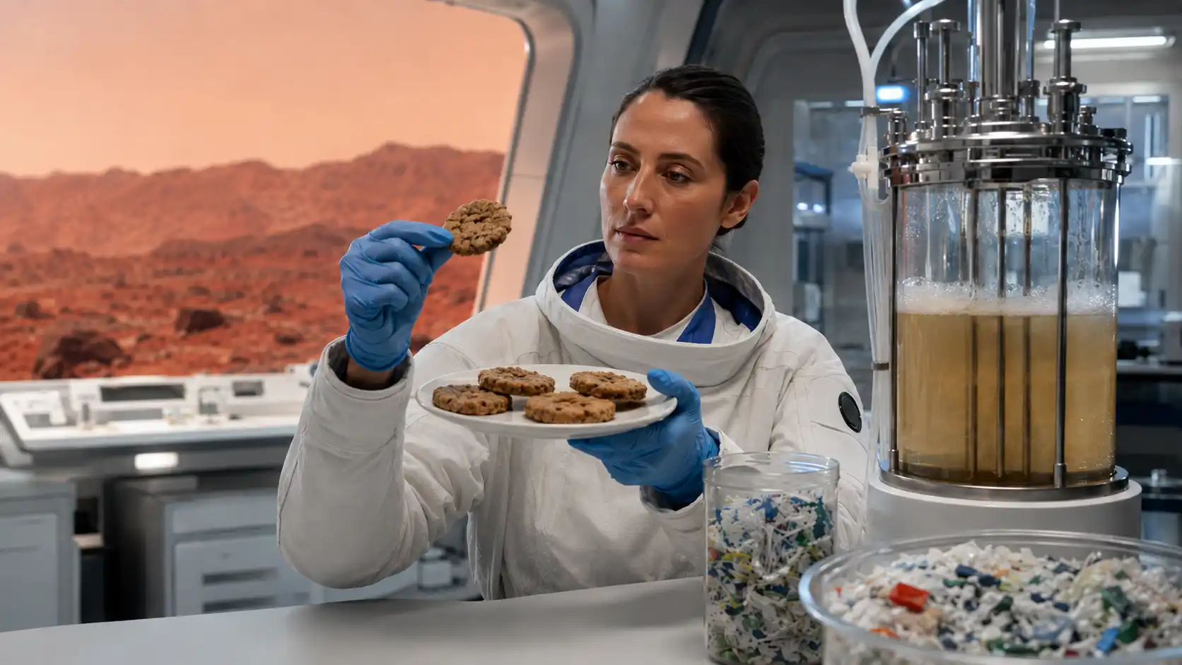 Experimentálne jedlo z plastového odpadu by mohlo pomôcť pri budúcich misiách na Mars.